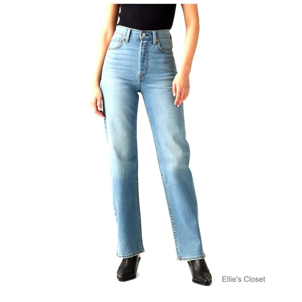 Ribcage Straight Leg Jeans High Rise Full Length